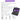 154-piece screwdriver bit set with specifications and a black and purple tool case on a white background.