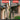 Before and after comparison of a person using a ladder to clean gutters on a house.