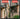 Before and after comparison of a person using a ladder to clean gutters on a house.