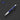 Blue pen with silver accents on a dark background