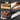 Collage of a utility knife with features highlighted on a dark background