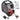 Electronic tape measure with laser pointer, batteries, screwdriver, and instruction manual on a white background