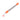Flexible screwdriver with orange handle and metal shaft on a white background