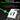 Laser tape meause with a green laser beam on a black background