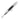 Metal tool with black textured grip and measurements on a white background