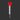 Metal tool with red handle on a white background