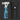 Multitool with blue handle and silver head next to a black pouch on a dark background