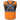 Orange safety vest with reflective straps on a white background