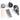 Set of screwdriver bits and drill bit on a white background