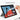 Touchscreen pen held over a tablet displaying a design app.