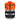 Orange safety vest with reflective stripes on a white background type 2.