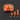 Orange drill bit holder with measurement details on a black background