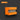 An orange rectangular metal mesh filter cartridge with a slotted side, shown on a dark gray background with concentric wave patterns and an orange label reading 'GRIT 100 1 PC'.