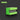 A bright green rectangular industrial grit wheel or sanding disc with a central mesh screen, shown on a dark gray background with concentric wave lines and a green label reading 'GRIT 200 1 PC'.