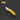 Yellow pocket knife on a black background with measurement label