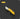 Yellow pocket knife on a black background with measurement label