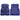 Royal blue vest type 2with multiple pockets and zippers on a white background