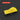A bright yellow rectangular tool with a curved top handle, shown on a dark gray background with subtle concentric circle lines. A red label at the top left reads 'SQUARE 2.