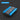 Measurement tool with blue base and black top on a dark background