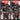 Before and after comparison of a construction worker with tools at a construction site.