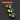 Three LED lights with yellow and blue sides on a dark background, labeled as double-sided 800mAh 3 pcs.