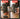 Before and after comparison of a backpack on a wooden surface with tools.