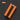 Orange and black tool with a silver button on a dark background