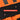 Orange and black measuring tool with dual scale measurements