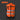 Orange safety vest with reflective stripes on a dark background