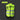 Yellow safety vest with reflective stripes on a black background
