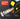 Laser distance measurement tool with cross-line laser head on a black background