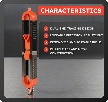 Precision Contour Scribing Ruler