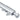 Close-up of a silver metal rod with a white background