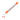 Flexible tool with orange and white handles on a white background