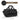 Black tactical bag with two-way zipper and measurements on a white background
