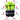 High-visibility safety vest with labeled features on a white background