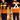 Man is wearing an orange safety vest with reflective stripes, shown from front and back.