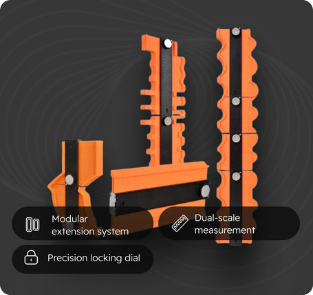 Modular Contour Gauge with Interlocking System