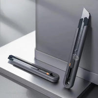 Retractable Utility Knife – Carbon Steel Blade Box Cutter with Safety Lock