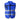 Blue safety vest with reflective stripes on a white background type 3.