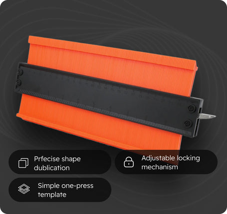 Alloy Contour Gauge Profile Tool – Adjustable Lock for Laminate & Wood Edge Shaping
