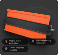 Alloy Contour Gauge Profile Tool – Adjustable Lock for Laminate & Wood Edge Shaping