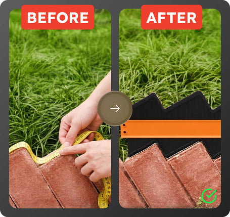 before and after measuring the steps