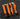 Orange and black ruler with measurement features on a dark background