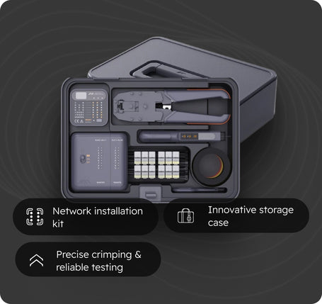 Complete Network Installation Tool Kit with Cable Crimper & Tester