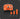 Orange drill bit holder with measurement details on a black background