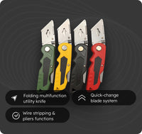 Folding Utility Knife — Multi -Tool With Pliers