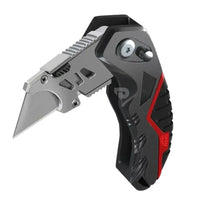 Heavy-Duty Multifunction Utility Knife – Angled Retractable Blade, Stainless Steel for DIY and Electricians