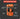 Orange safety vest with features highlighted on a dark background