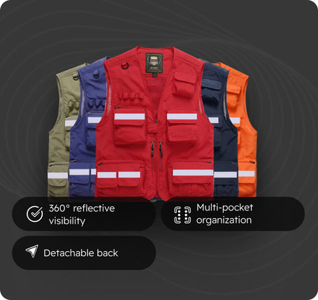 High Visibility Multi-Pocket Rescue Vest